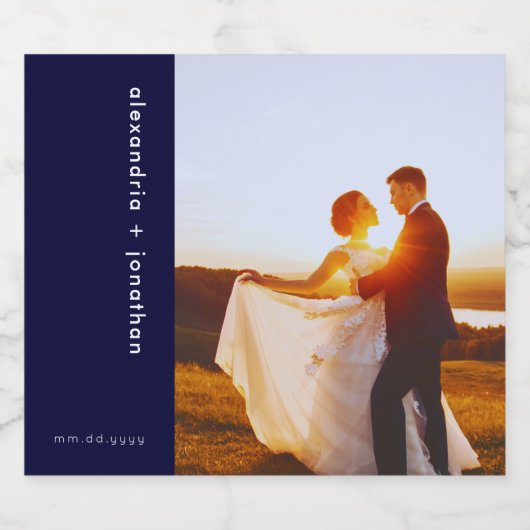 Gepersonaliseerd Jubileum Mousserende Wijn Label F Sparkling Wijnetiket (Enkel label)