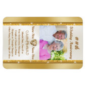 Gepersonaliseerd Jubileum, partijvoorkeur met foto Magneet (Horizontaal)