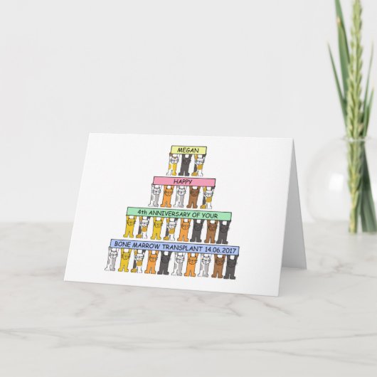 Gepersonaliseerd Jubileum van beenmergtransplantat Kaart (Voorkant)