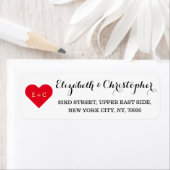 Gepersonaliseerd Jubileum van het Monogram Heart W Etiket (Insitu)