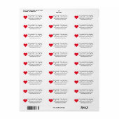 Gepersonaliseerd Jubileum van het Monogram Heart W Etiket (Full Sheet)
