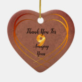 Gepersonaliseerd Jubileum voor 9th Wedding Keramisch Ornament (Achterkant)