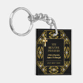 Gepersonaliseerd Jubileum voor bestellingen - zwar Sleutelhanger (Voorkant Links)