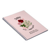 Gepersonaliseerd JUNI GEBOORTEMAAND BLOEMENGEBEDSD Notitieboek (Rechterzijde)