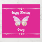 Gepersonaliseerd juweel Butterfly Beverage & Food Likeurfles Etiket (Enkel label)
