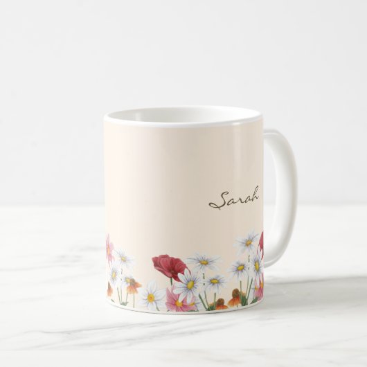 Gepersonaliseerd JW-jaartekst 2022 - Mok vogelbloe (Voorkant rechts)