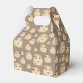 Gepersonaliseerd kaarshamster Pattern Birthday Par Bedankdoosjes (Achterkant)