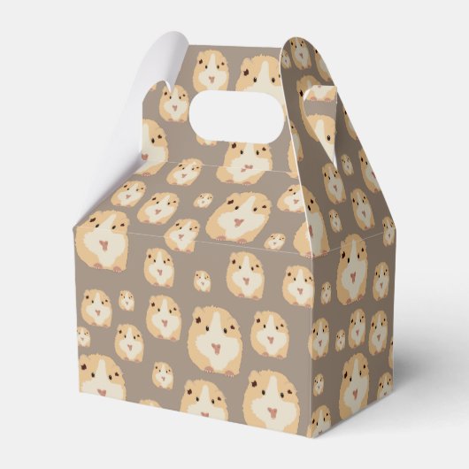 Gepersonaliseerd kaarshamster Pattern Birthday Par Bedankdoosjes (Achterkant)