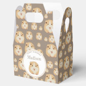 Gepersonaliseerd kaarshamster Pattern Birthday Par Bedankdoosjes (Geopend)