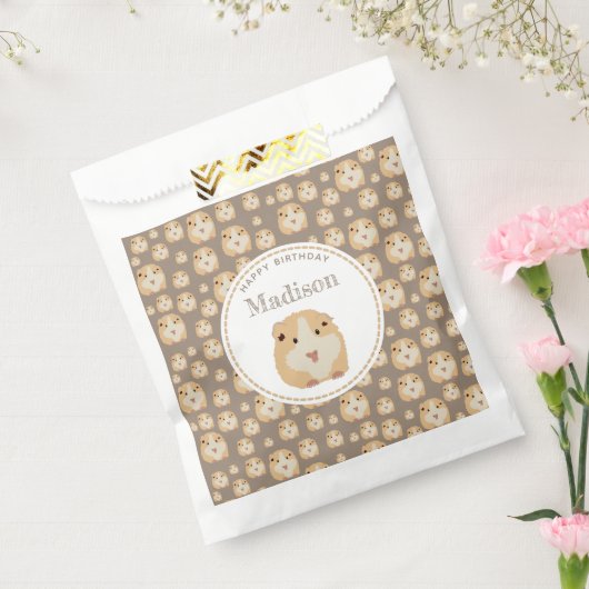 Gepersonaliseerd kaarshamster Pattern Birthday Par Bedankzakje (Gezegeld)