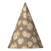 Gepersonaliseerd kaarshamster Pattern Birthday Par Feesthoedjes (Achterkant)