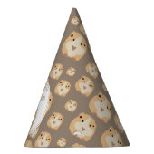 Gepersonaliseerd kaarshamster Pattern Birthday Par Feesthoedjes (Rechts)