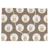 Gepersonaliseerd kaarshamster Pattern Birthday Par Groot Cadeauzakje (Achterkant)