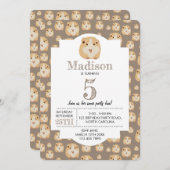 Gepersonaliseerd kaarshamster Pattern Birthday Par Kaart (Voorkant / Achterkant)