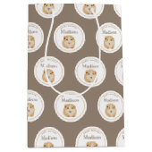 Gepersonaliseerd kaarshamster Pattern Birthday Par Medium Cadeauzakje (Voorkant)
