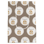 Gepersonaliseerd kaarshamster Pattern Birthday Par Medium Cadeauzakje (Achterkant)