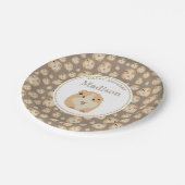 Gepersonaliseerd kaarshamster Pattern Birthday Par Papieren Bordje (Gekanteld)