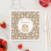 Gepersonaliseerd kaarshamster Pattern Birthday Par Servet (Insitu)