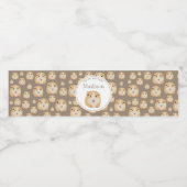 Gepersonaliseerd kaarshamster Pattern Birthday Par Waterfles Etiket (Enkel label)