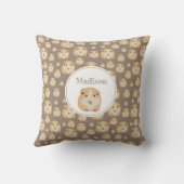 Gepersonaliseerd kaarshamsterpatroon kussen (Achterkant)