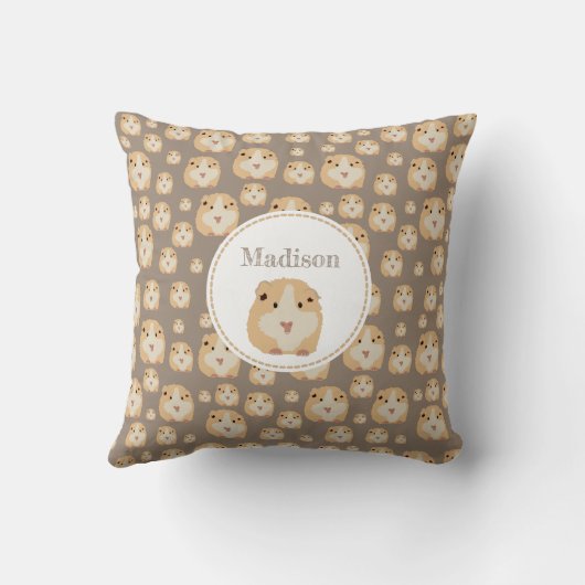 Gepersonaliseerd kaarshamsterpatroon kussen (Achterkant)