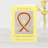 Gepersonaliseerd kaart voor rood en geel bewustzij (Gele Bloem)