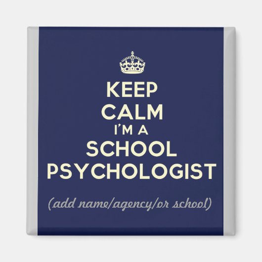 Gepersonaliseerd Kalm blijven Ik ben een School Ps Magneet (Voorkant)