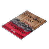 Gepersonaliseerd || Kalm houden en houden van egel Notitieboek (Linkerzijde)