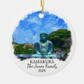 Gepersonaliseerd Kamakura Ornament, Japan Keramisch Ornament (Voorkant)