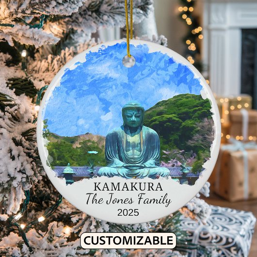 Gepersonaliseerd Kamakura Ornament, Japan Keramisch Ornament