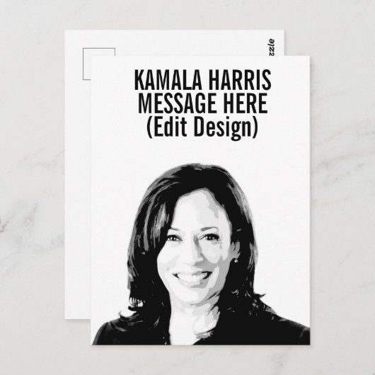 Gepersonaliseerd Kamala Harris Briefkaart (Voorkant / Achterkant)