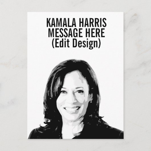 Gepersonaliseerd Kamala Harris Briefkaart (Voorkant)