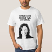 Gepersonaliseerd Kamala Harris T-shirt (Voorkant)