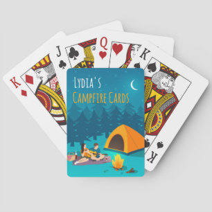 gepersonaliseerd kampvuur pokerkaarten