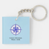 Gepersonaliseerd "Kapitein Jack" Sailboot Sleutelh Sleutelhanger (Achterkant)