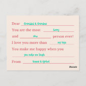 Gepersonaliseerd - Karakterverbindingen Briefkaart (Achterkant)