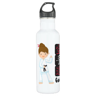 Gepersonaliseerd Karate Girl Waterfles