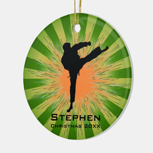 Gepersonaliseerd Karate Ornament (Links)