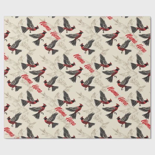 Gepersonaliseerd kardinaal inpakpapier (Vlak)