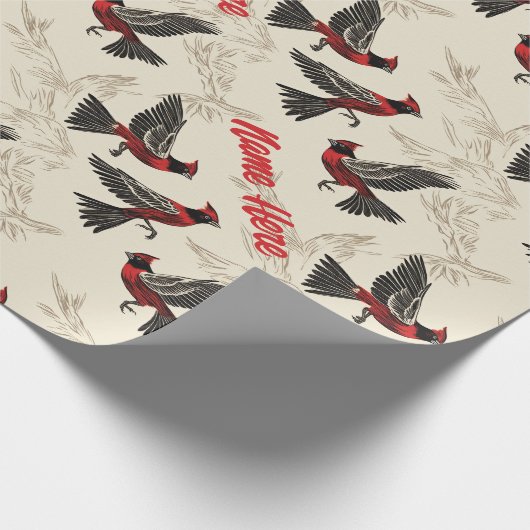 Gepersonaliseerd kardinaal inpakpapier (Hoek)