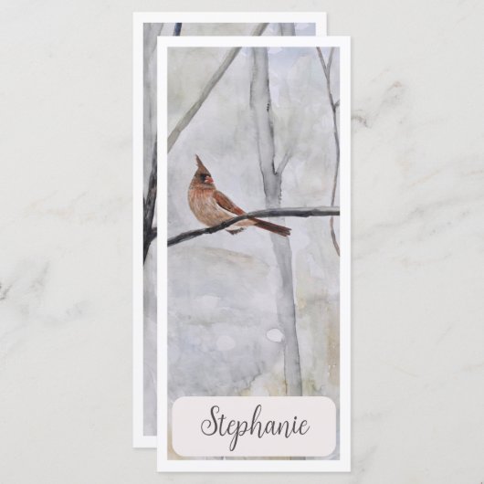 Gepersonaliseerd kardinaal reus Bladwijzer (Voorkant / Achterkant)