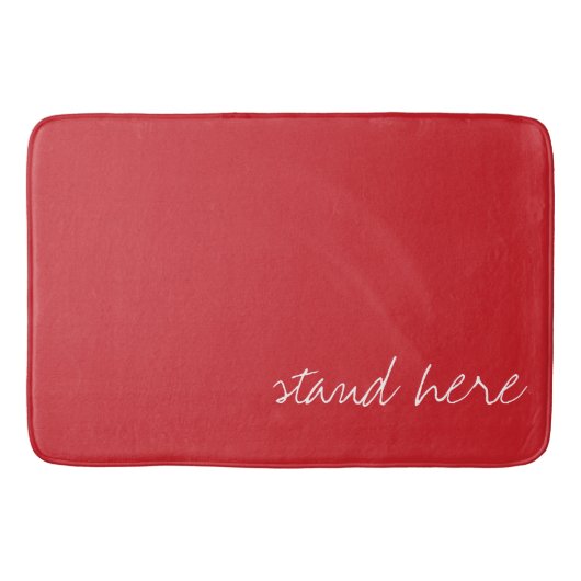 Gepersonaliseerd kardinaal rood badmat (Voorkant)