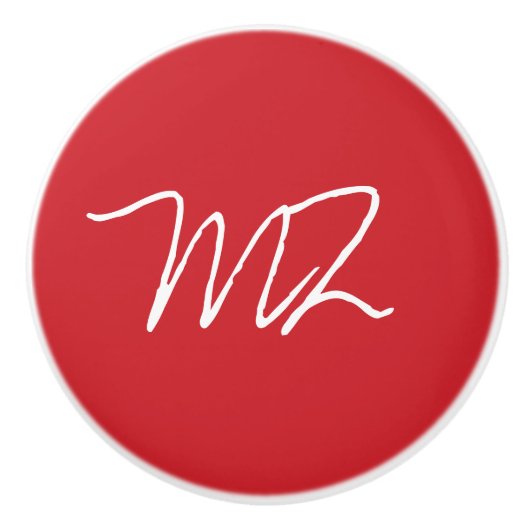 Gepersonaliseerd kardinaal rood keramische knop (Voorkant)