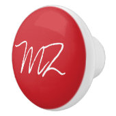 Gepersonaliseerd kardinaal rood keramische knop (Rechts)
