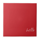 Gepersonaliseerd kardinaal rood tegeltje (Voorkant)