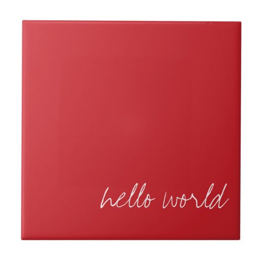 Gepersonaliseerd kardinaal rood tegeltje (Voorkant)