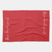 Gepersonaliseerd kardinaal rood theedoek (Horizontaal)