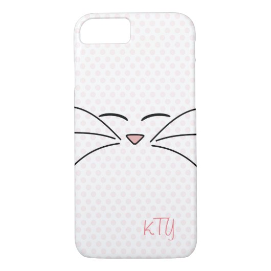 Gepersonaliseerd Kat gezicht Case-Mate iPhone Case (Achterkant)