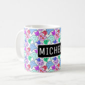 Gepersonaliseerd Kat Kawaii Koffiemok (Voorkant links)