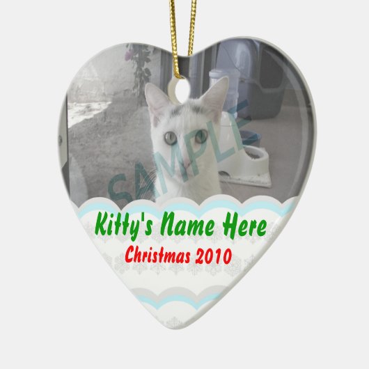 Gepersonaliseerd Kat Ornament (Links)